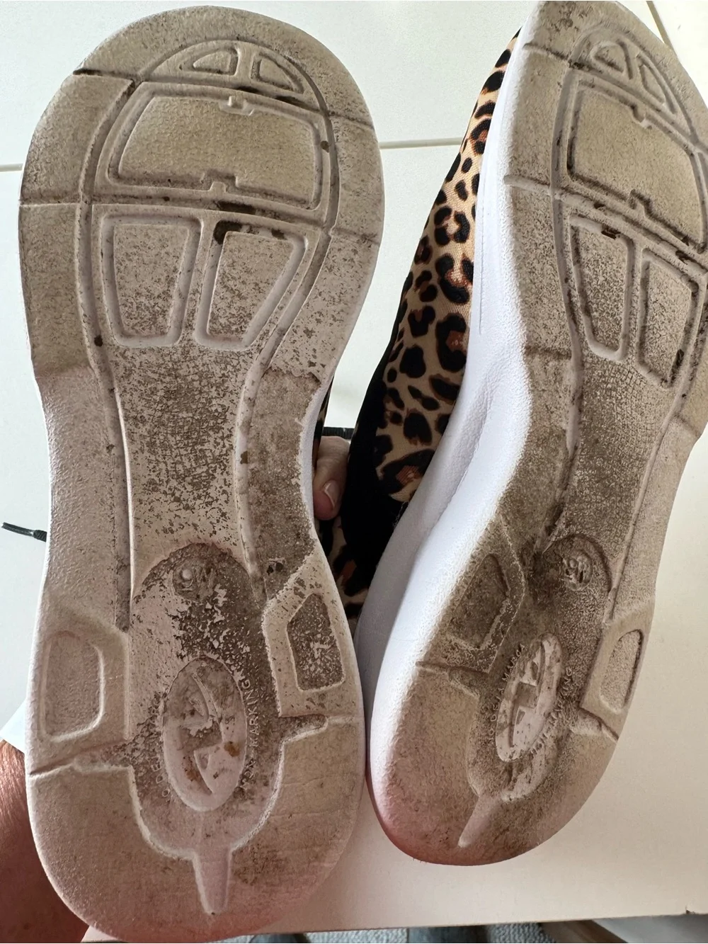 Amazon Athletic Works Black Tan Leopard Print Lace-Up Sneakers Size 9 - Picture 7 of 9